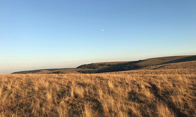 Levé de lune sur L’Aubrac